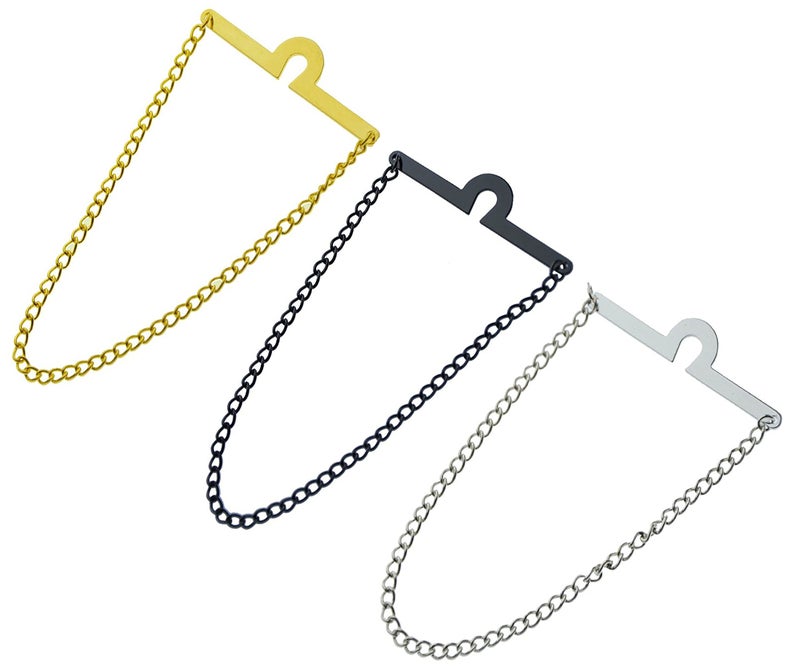 Geek-M Men's Tie Chain Fashion Necktie Link Noble Necktie Chains for Business Wedding Pack of 3 - Image 1
